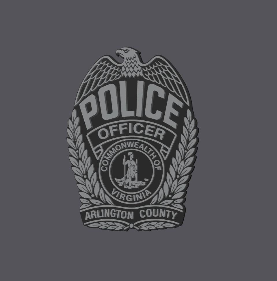 Arlington County Police Badge 3D Plaque - First Responder Wall Art Virginia