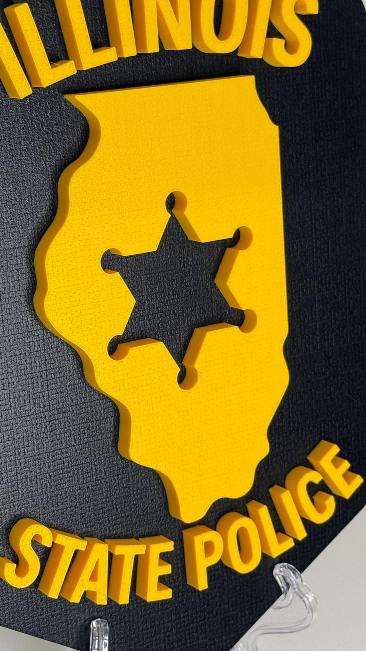 Illinois State Police Logo 3D Plaque, First Responder Wall Art