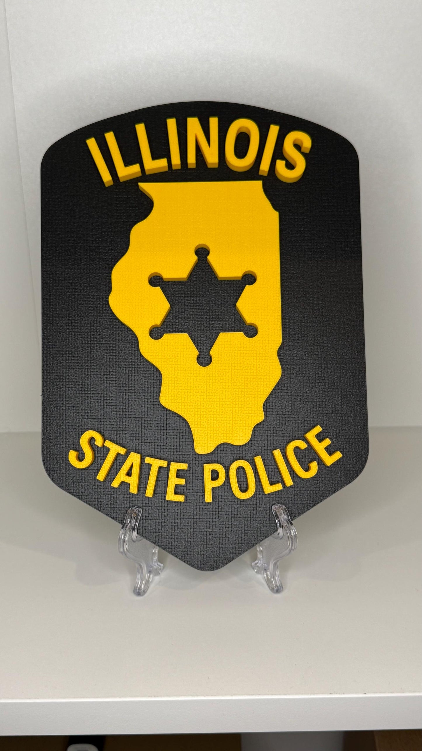 Illinois State Police Logo 3D Plaque, First Responder Wall Art