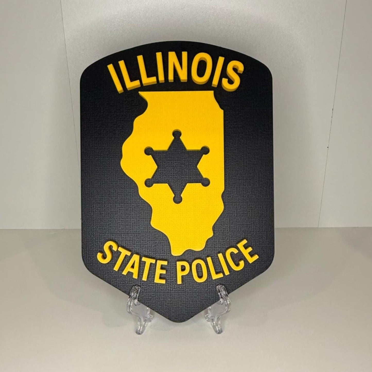 Illinois State Police Logo 3D Plaque, First Responder Wall Art