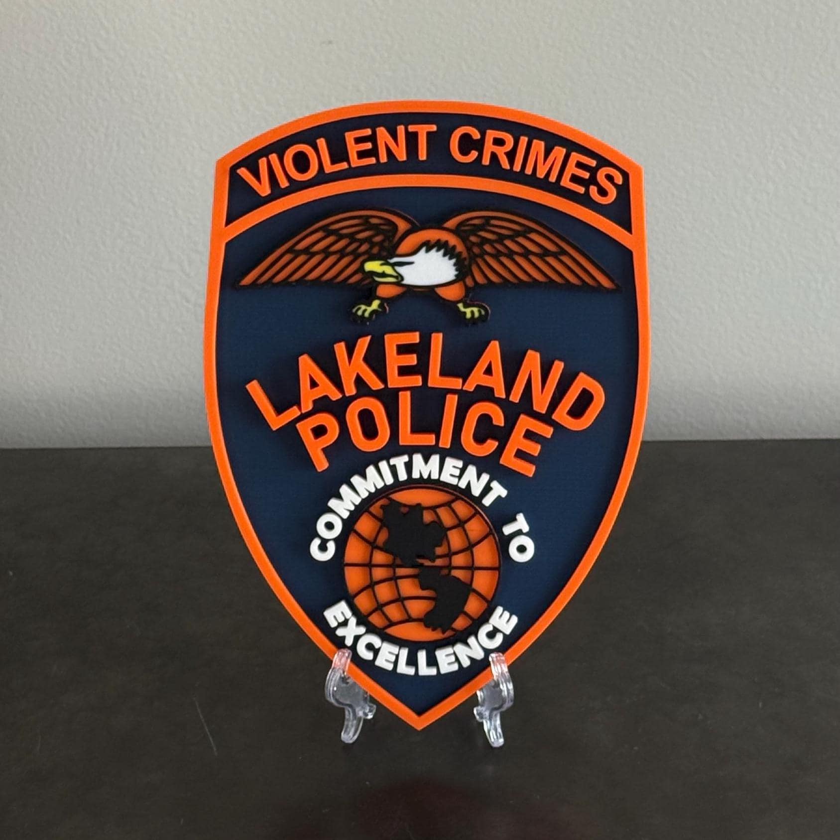 Lakeland Police Department 3D Display Plaque, First Responder Display Plaque Florida