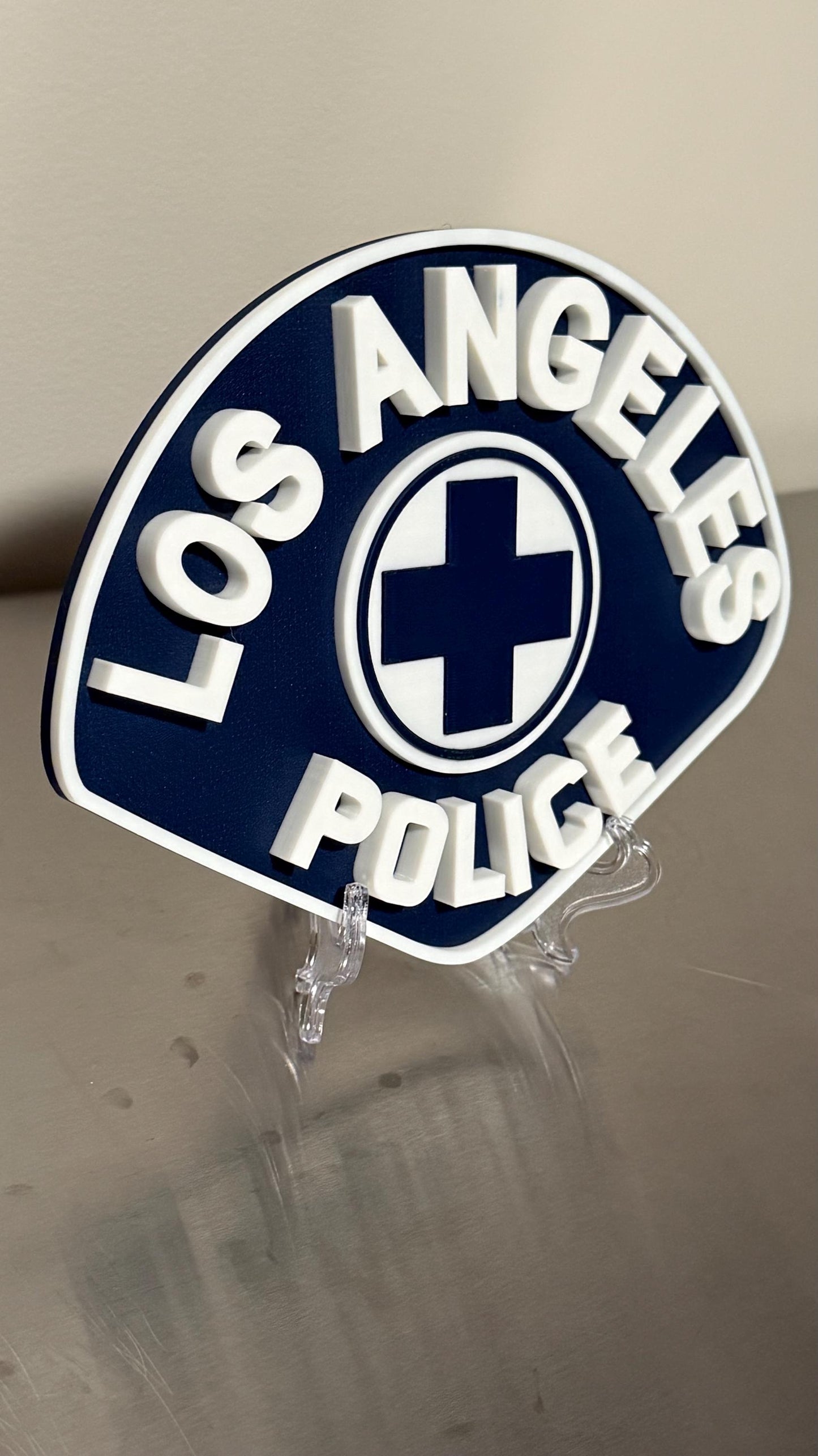 Los Angeles Police Department 3D Embossed Display Plaque - First Responder Wall Art California