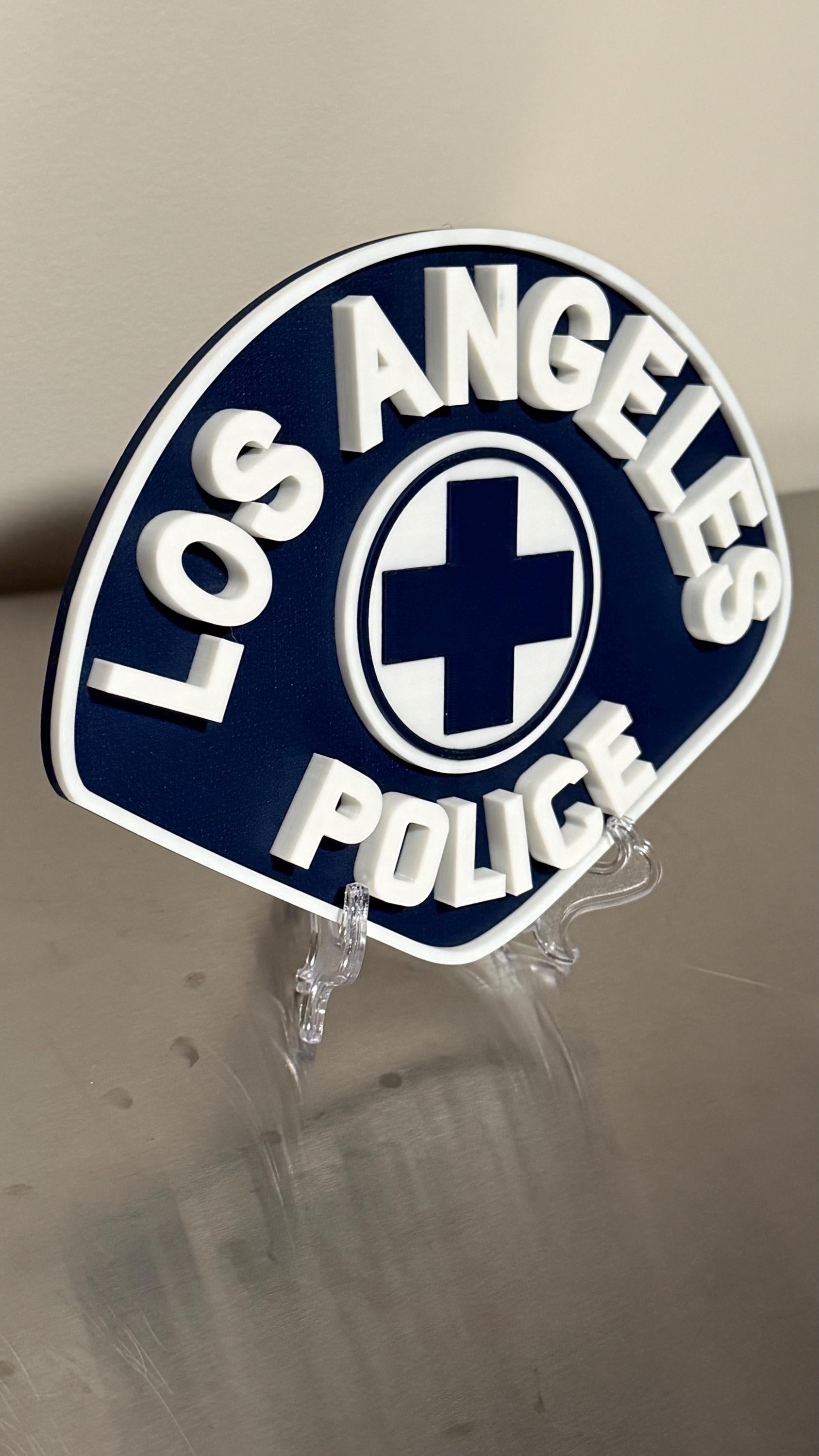 Los Angeles Police Department 3D Embossed Display Plaque - First Responder Wall Art California
