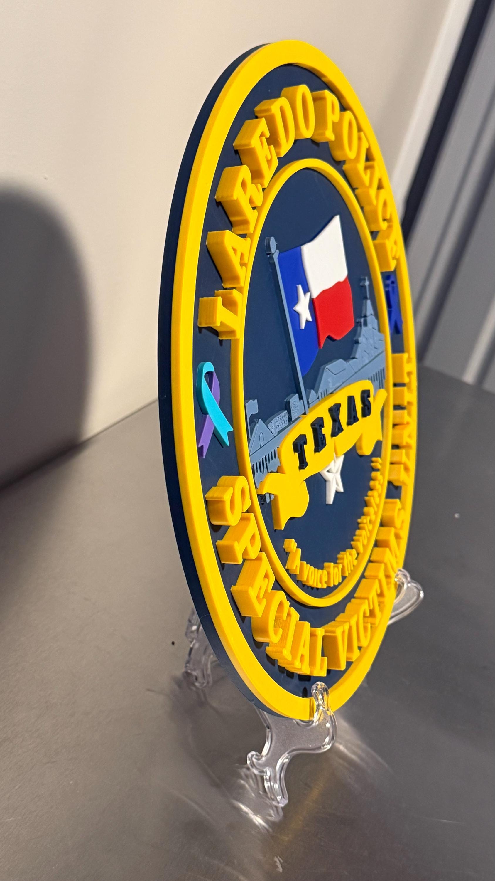 Laredo Police SVU 3D Plaque, First Responder Wall Decor