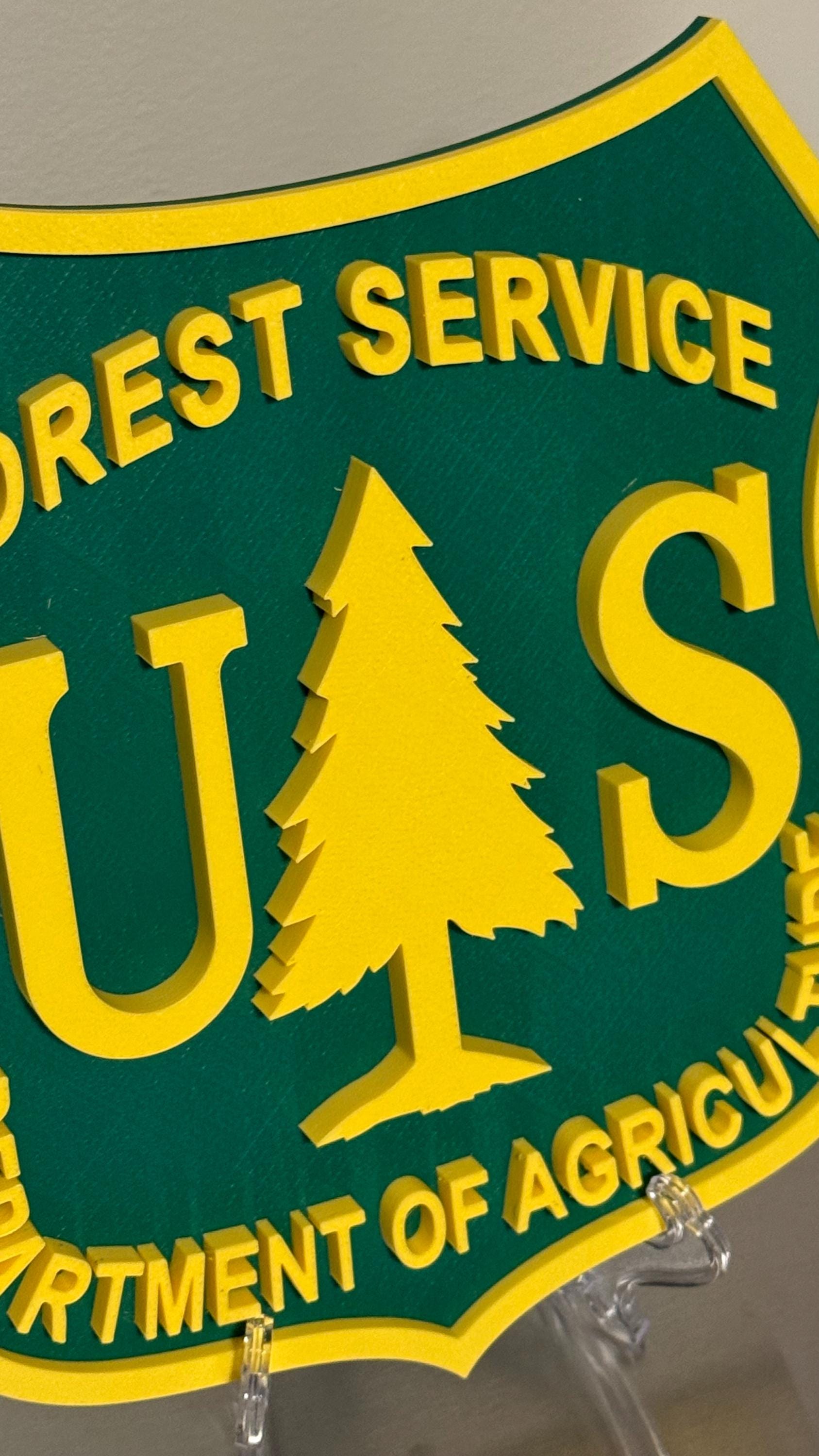 US Forest Service 3D Plaque - First Responder Wall Art Government