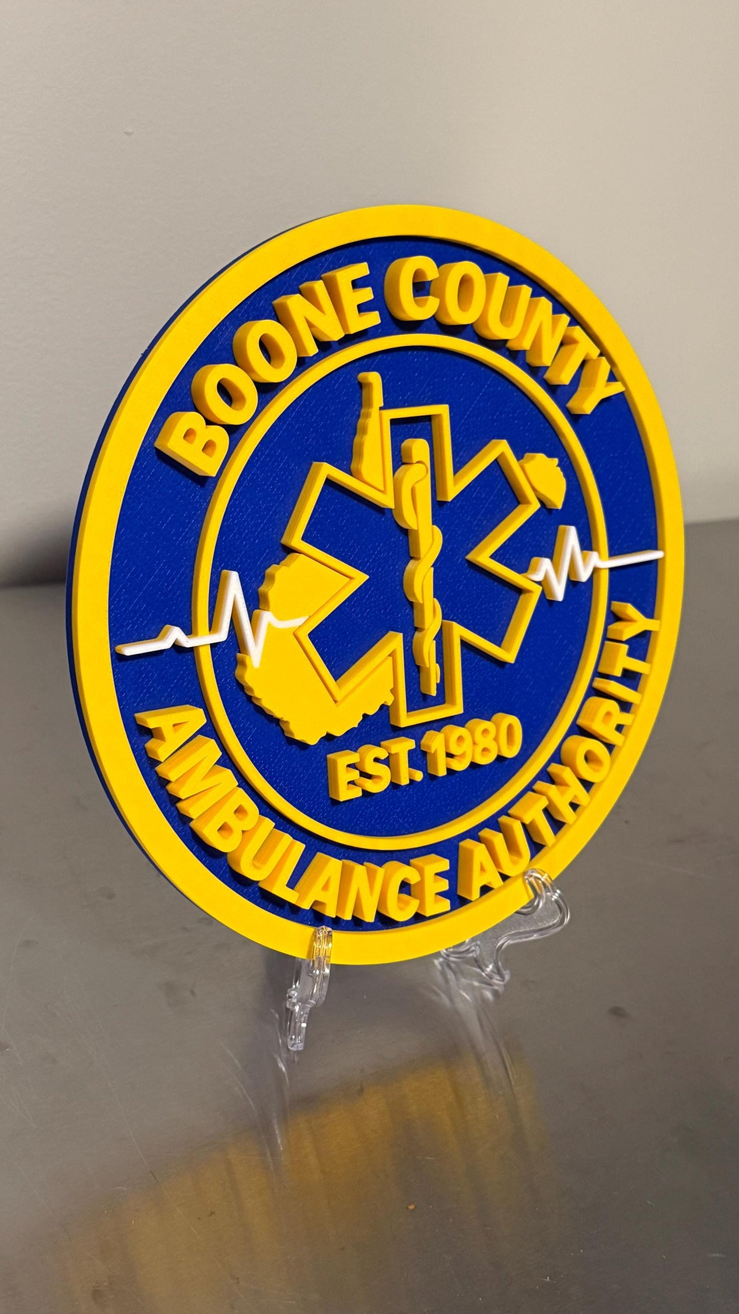 Boone County EMS 3D Plaque, First Responder WV