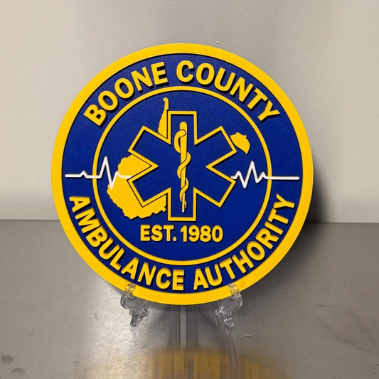 Boone County EMS 3D Plaque, First Responder WV