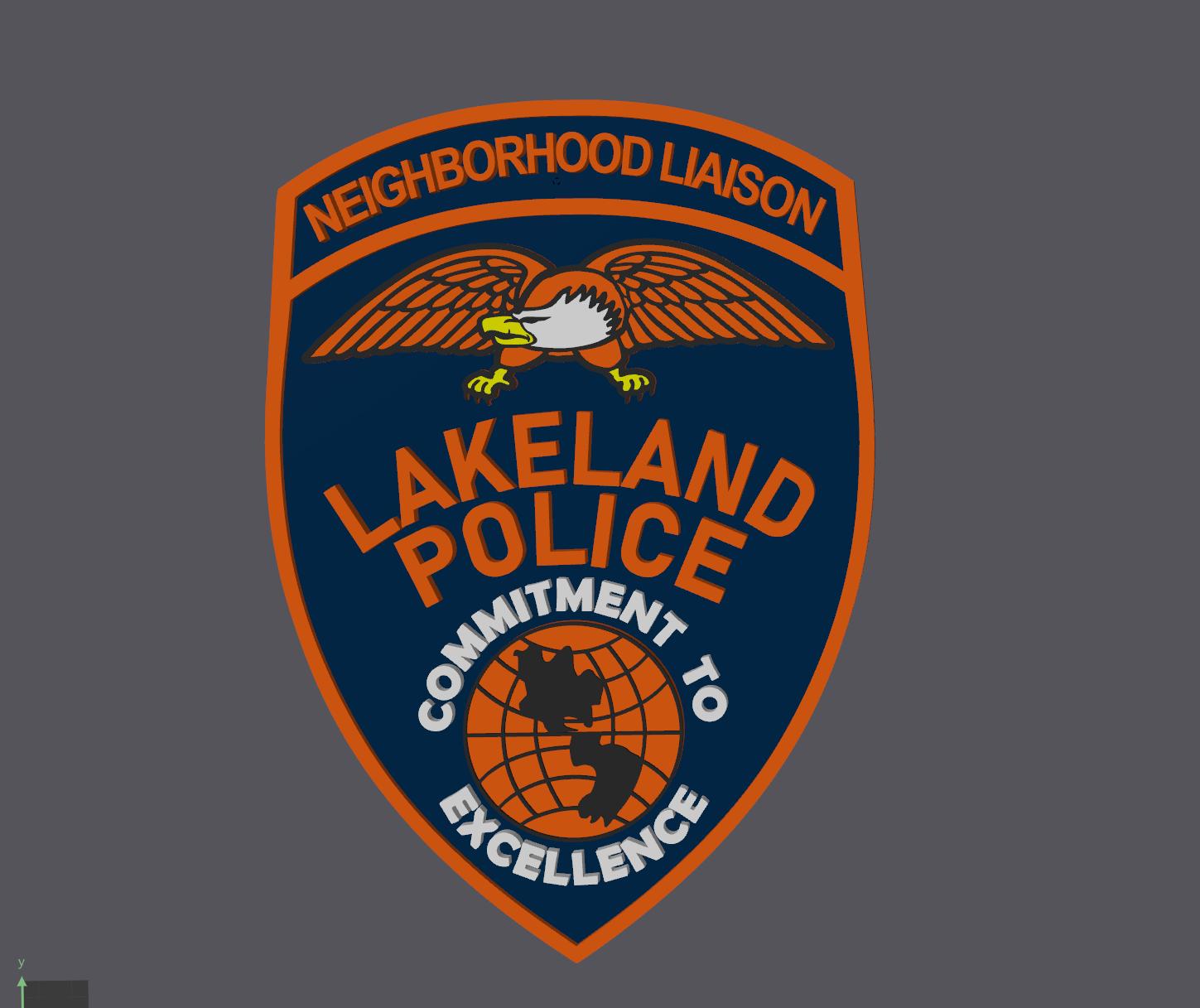 Lakeland Police Department 3D Display Plaque, First Responder Display Plaque Florida