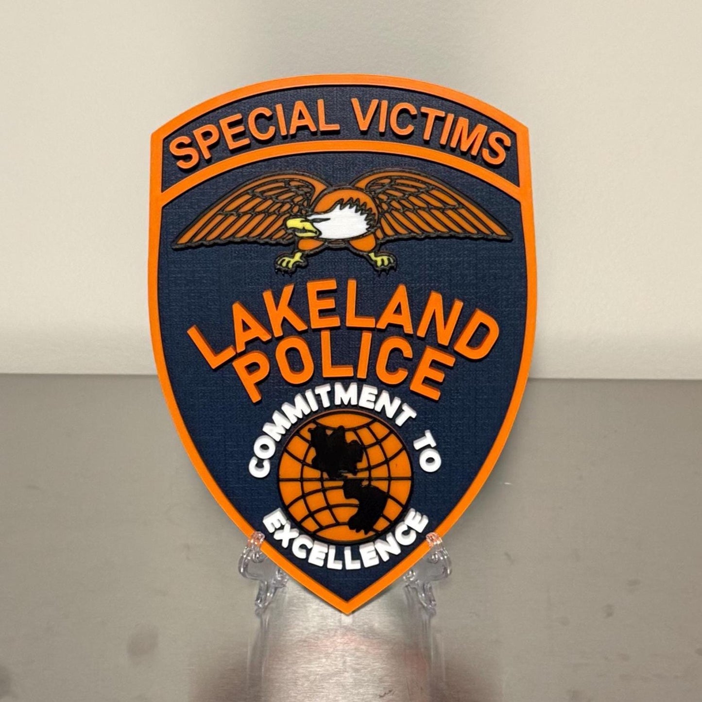 Lakeland Police Department 3D Display Plaque, First Responder Display Plaque Florida