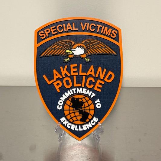 Lakeland Police Department 3D Display Plaque, First Responder Display Plaque Florida