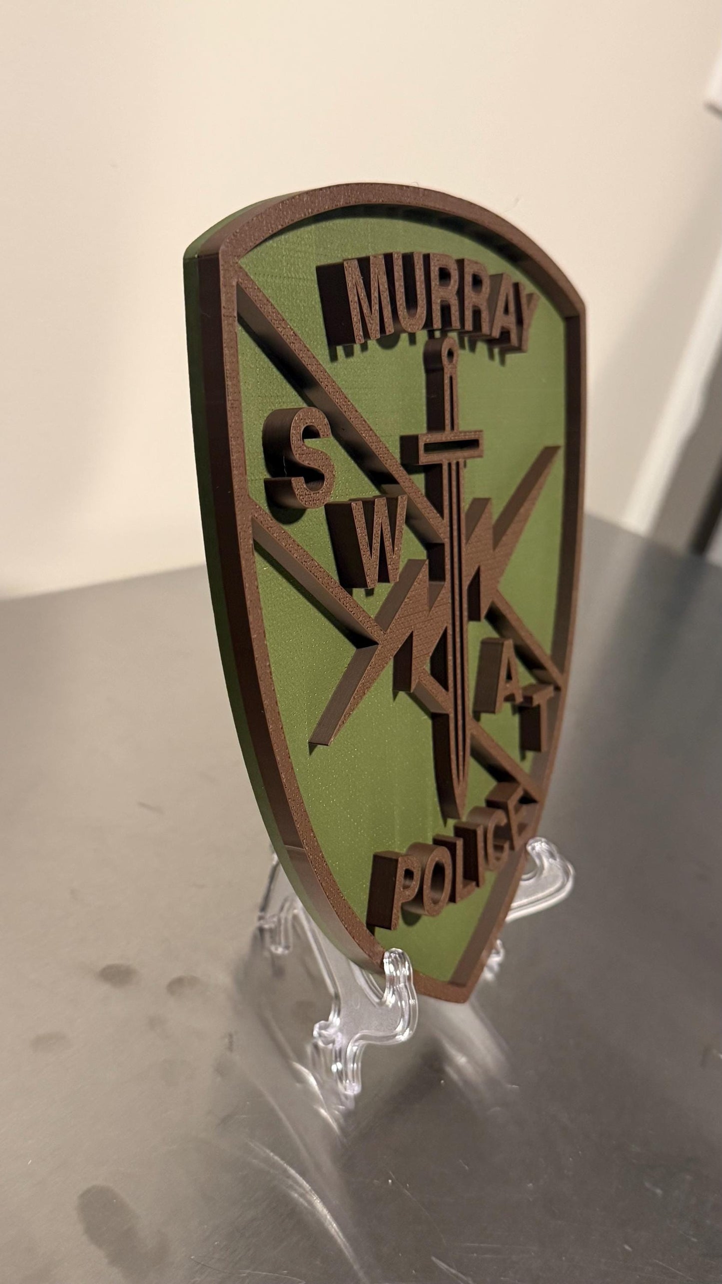 Murray City SWAT Plaque, Utah Police Department 3D Embossed Wall Art