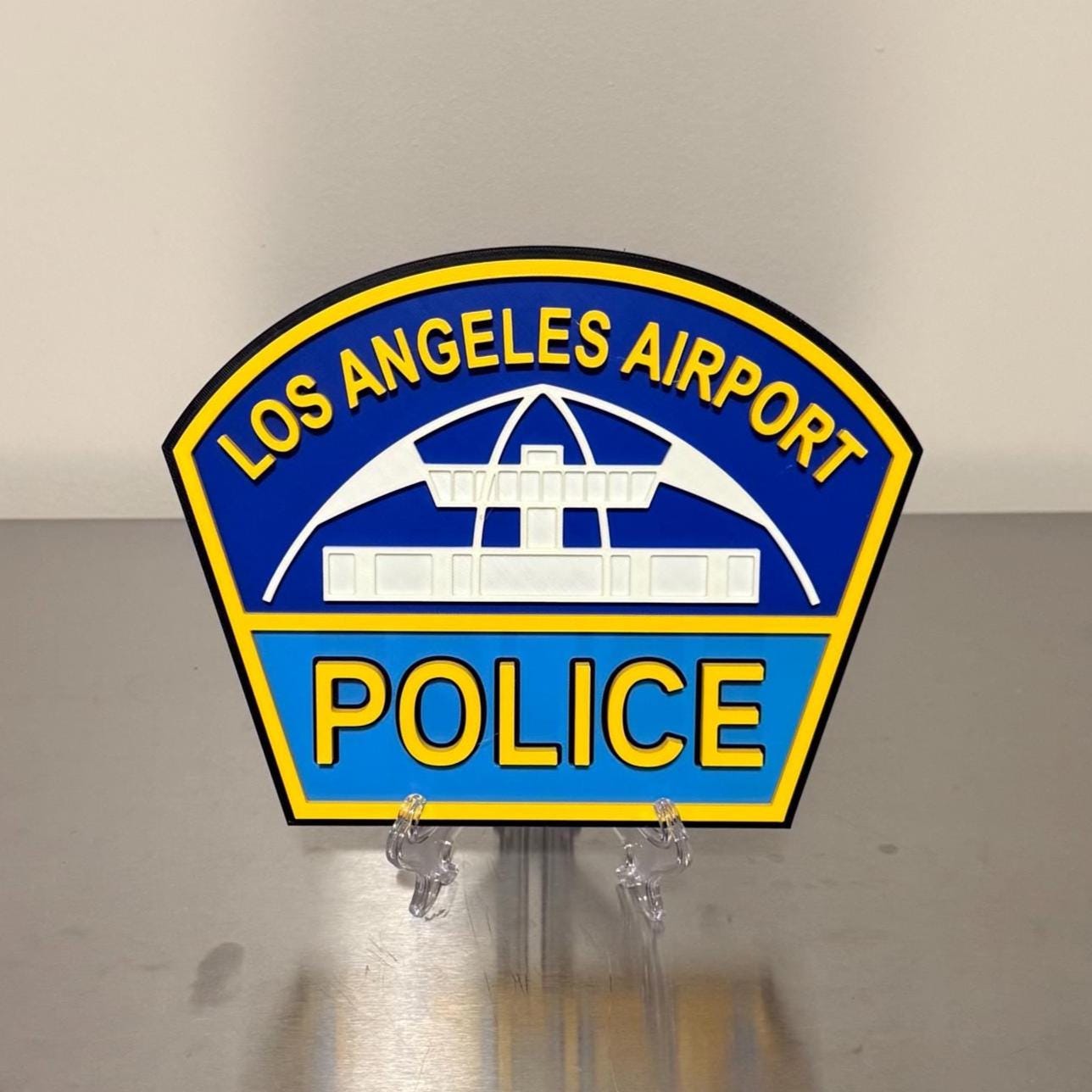 LAX Police 3D Plaque – Los Angeles Airport, First Responder Wall Art California