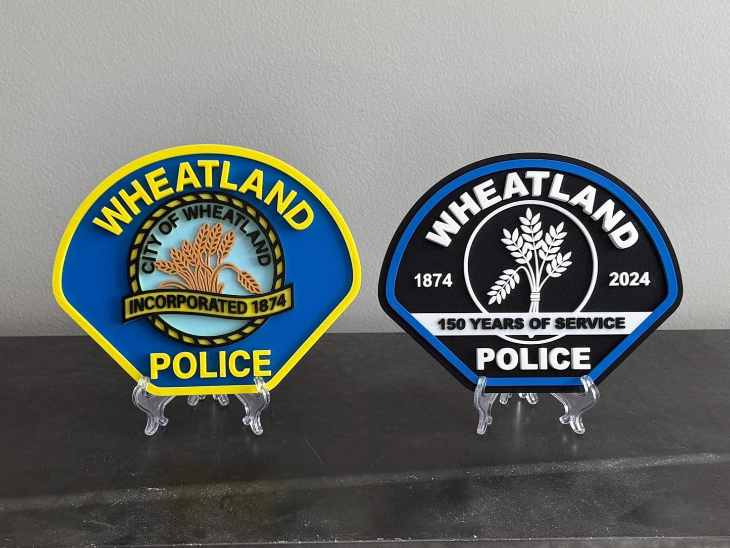 Wheatland Police Department Plaque: 3D Embossed First Responder Art California