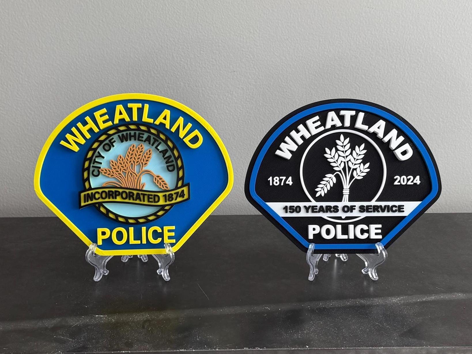 Wheatland Police Department Plaque: 3D Embossed First Responder Art California