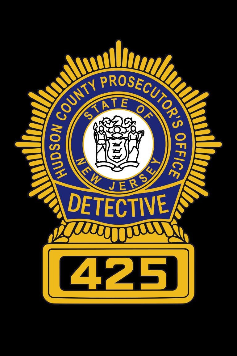 Hudson County Prosecutor Detective Shield Plaque, NJ Badge Wall Art New Jersey