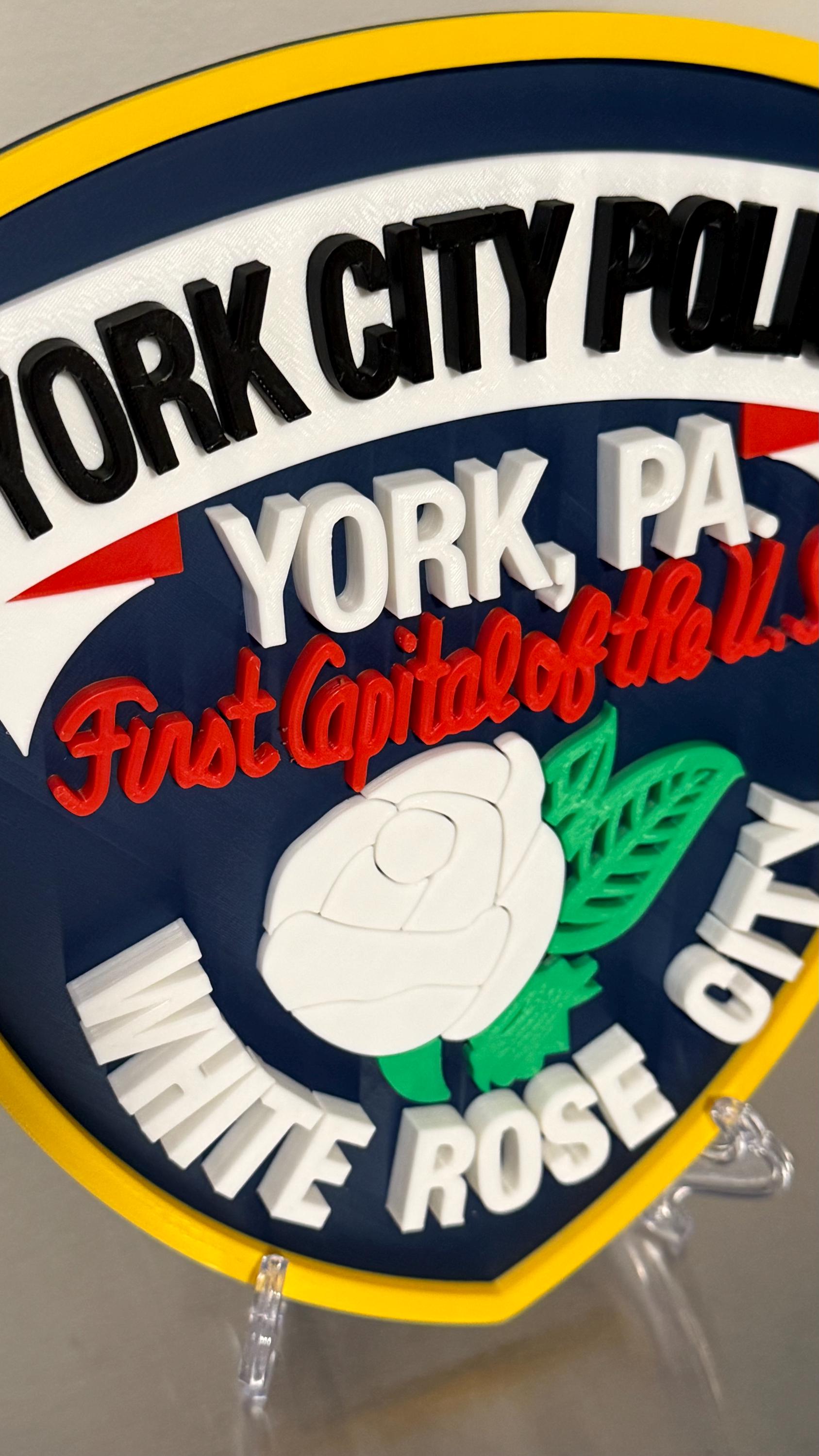 York City Police 3D Plaque - First Responder Wall Art Pennsylvania