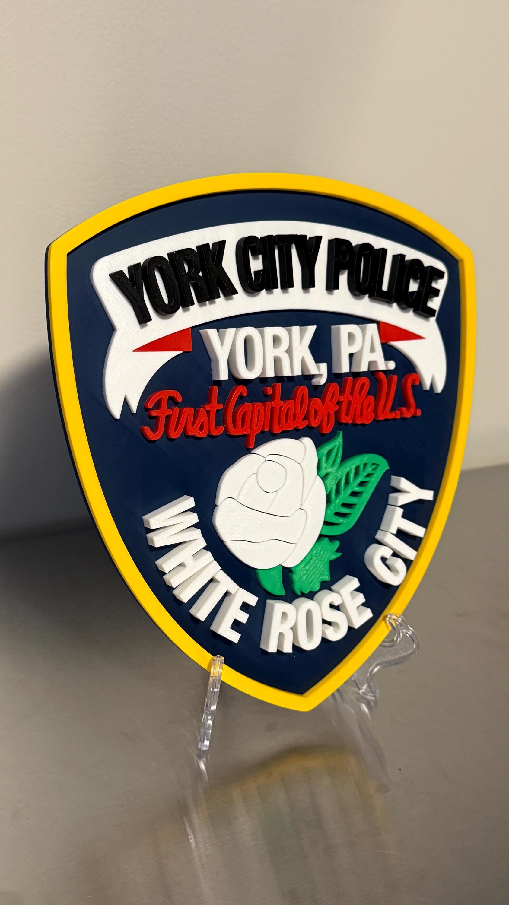 York City Police 3D Plaque - First Responder Wall Art Pennsylvania