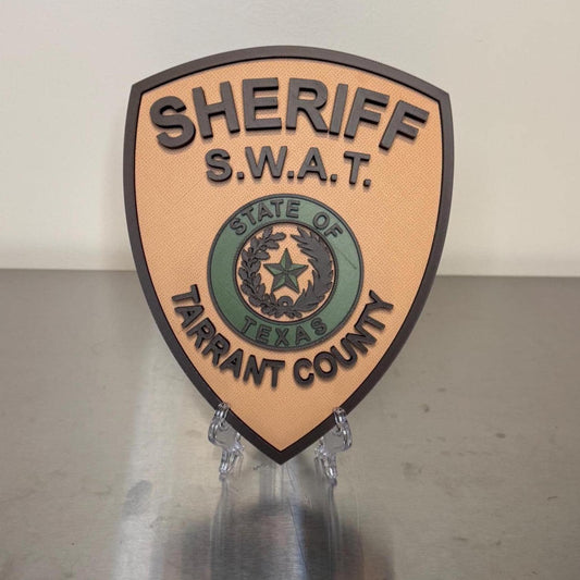 Tarrant County Sheriff SWAT 3D Plaque, First Responder Wall Art Texas