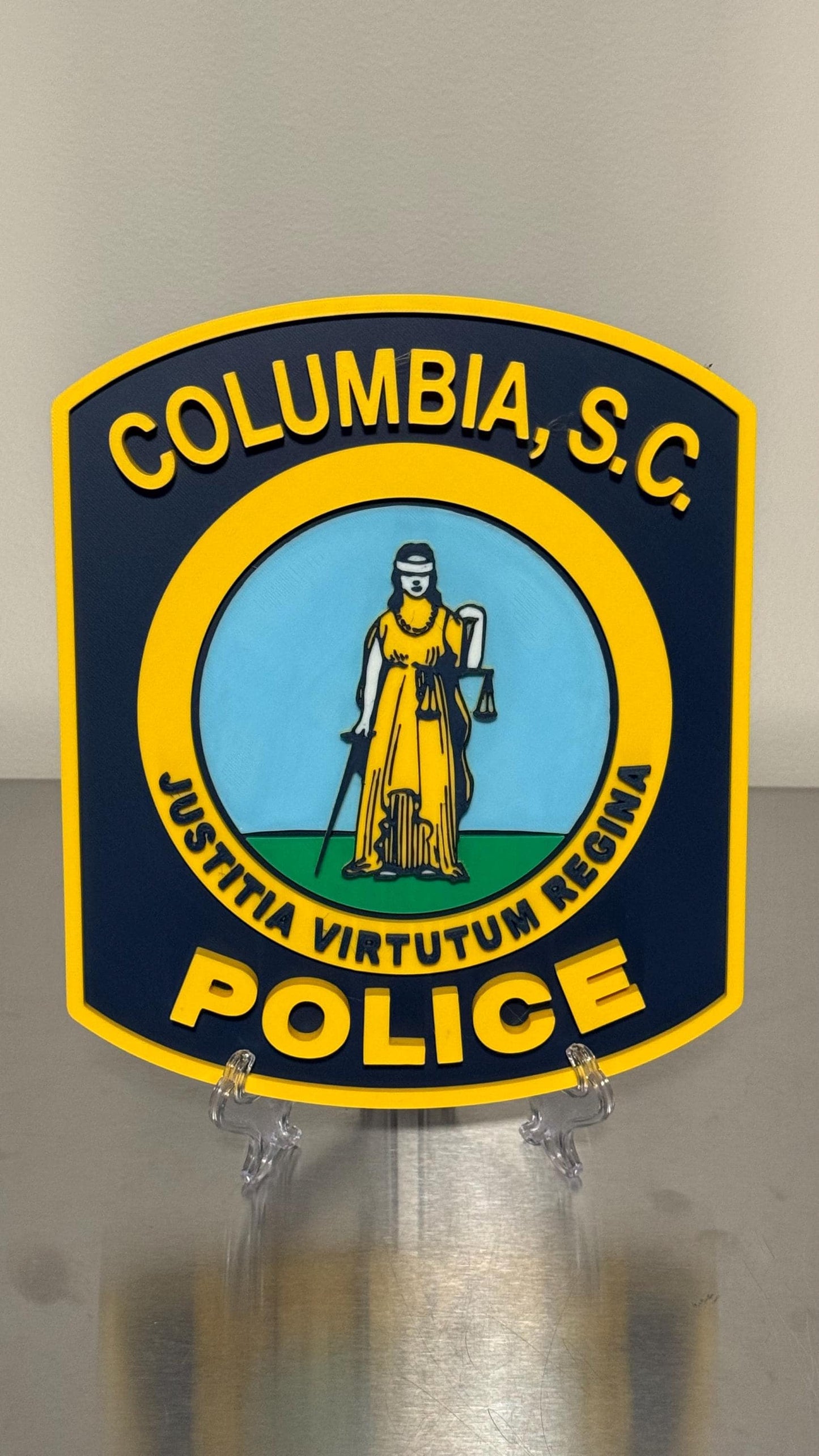 Columbia SC Police Department Plaque – First Responder Wall Decor South Carolina