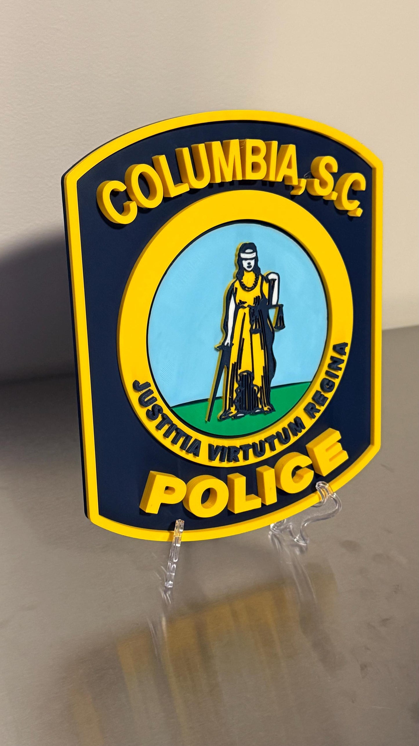 Columbia SC Police Department Plaque – First Responder Wall Decor South Carolina