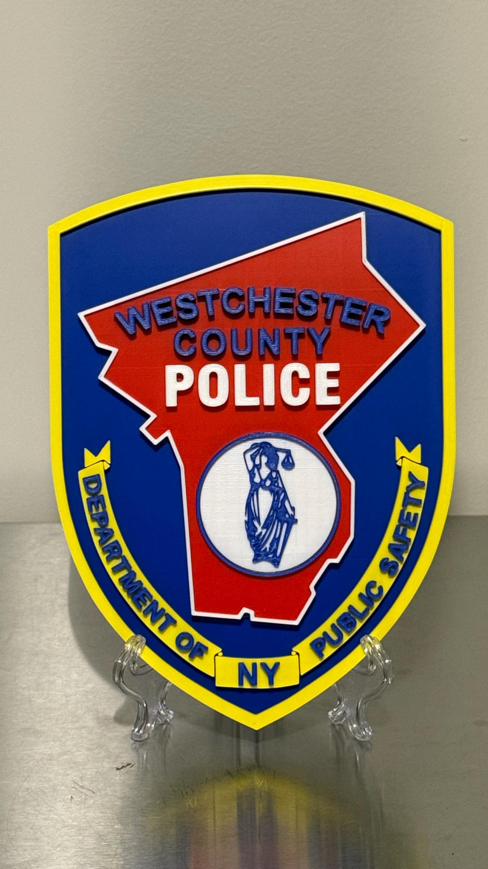 Westchester County Police 3D Plaque: First Responder Wall Art NY Police Gift New York