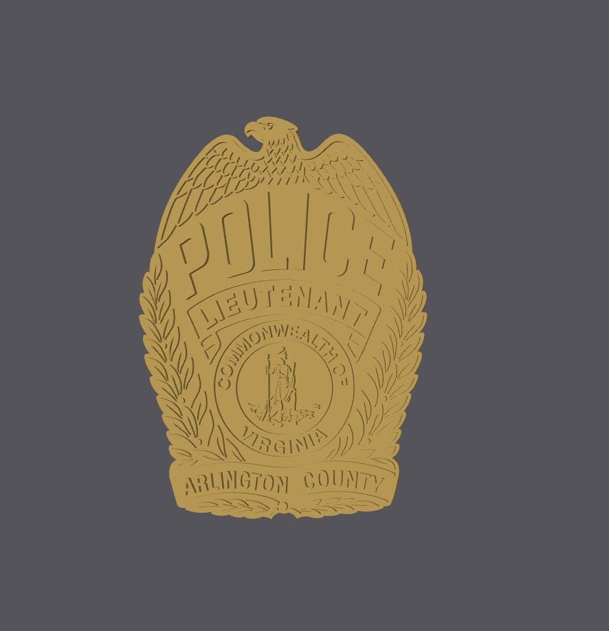 Arlington County Police Badge 3D Plaque - First Responder Wall Art Virginia