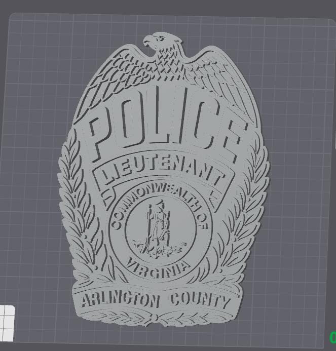 Arlington County Police Badge 3D Plaque - First Responder Wall Art Virginia