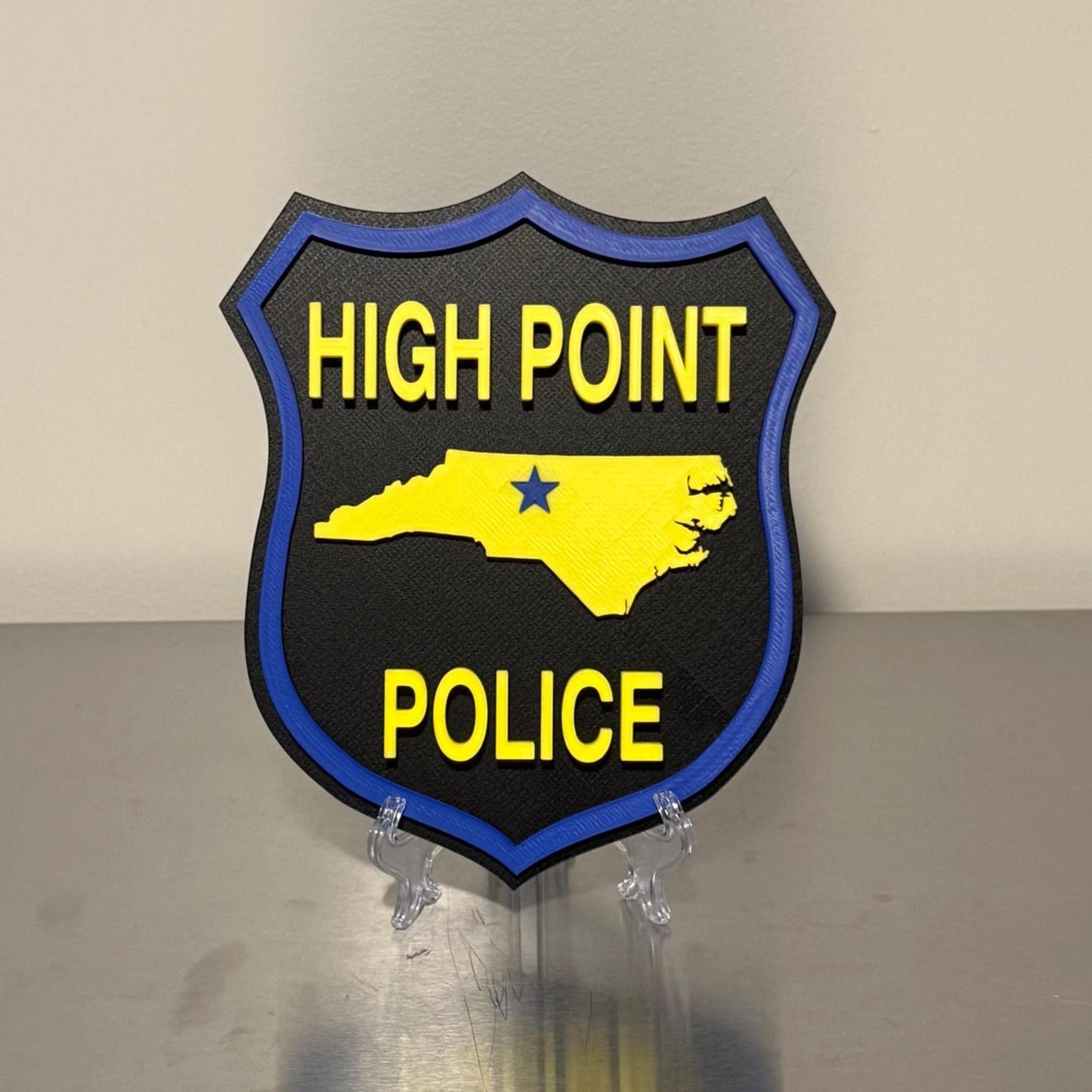 High Point NC Police Department 3D Plaque, First Responder Wall Art North Carolina