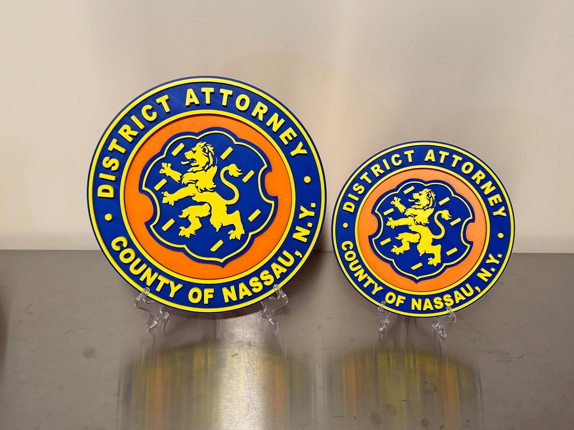 Nassau County District Attorney 3D Embossed Plaque - Long Island NY New York