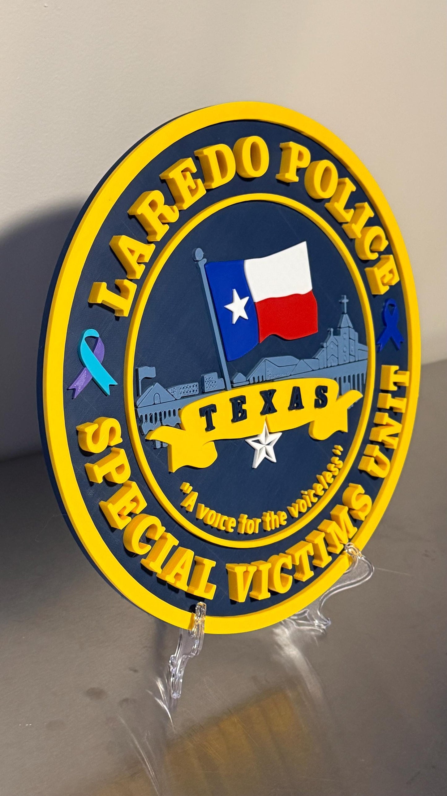 Laredo Police SVU 3D Plaque, First Responder Wall Decor
