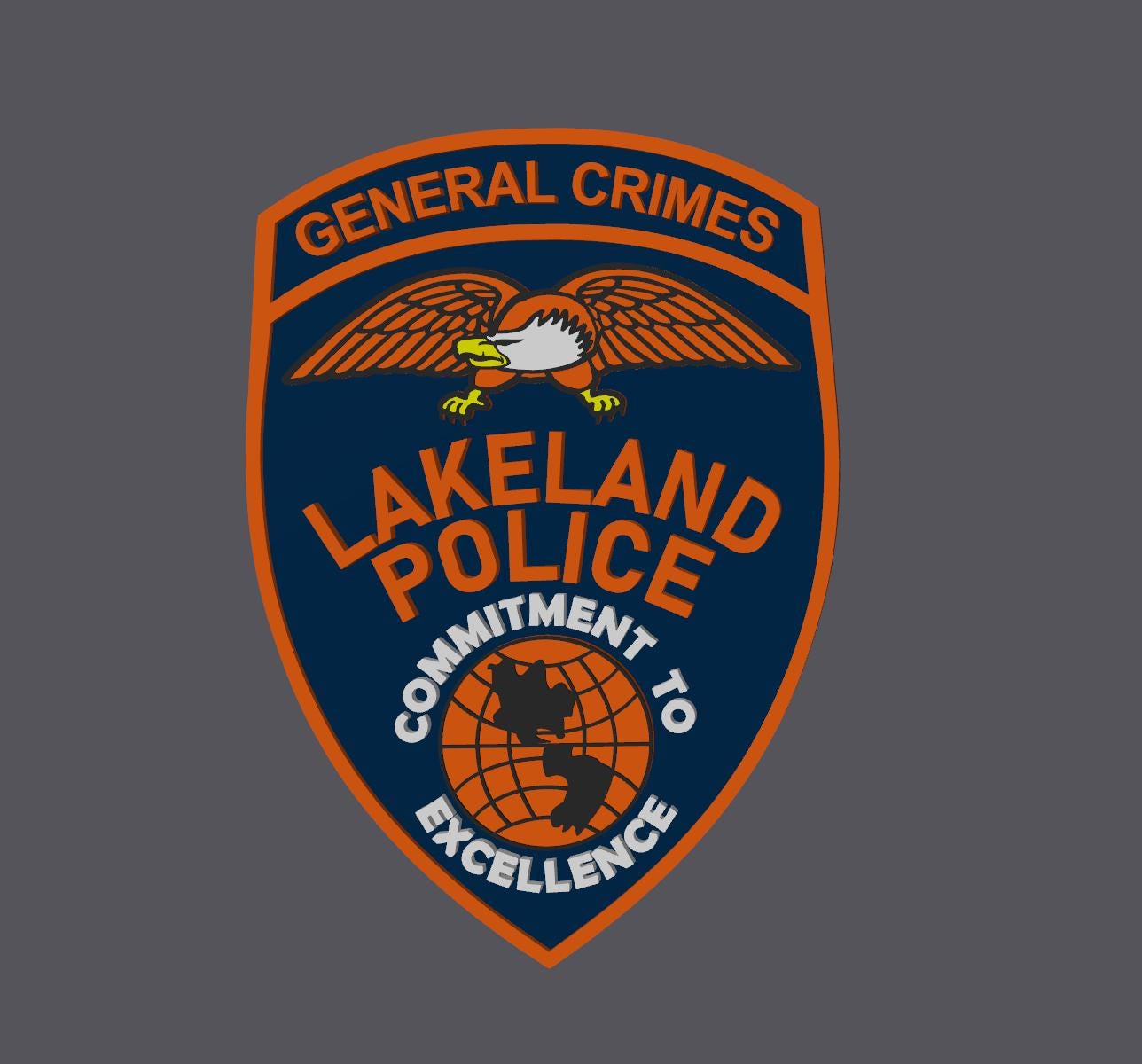 Lakeland Police Department 3D Display Plaque, First Responder Display Plaque Florida