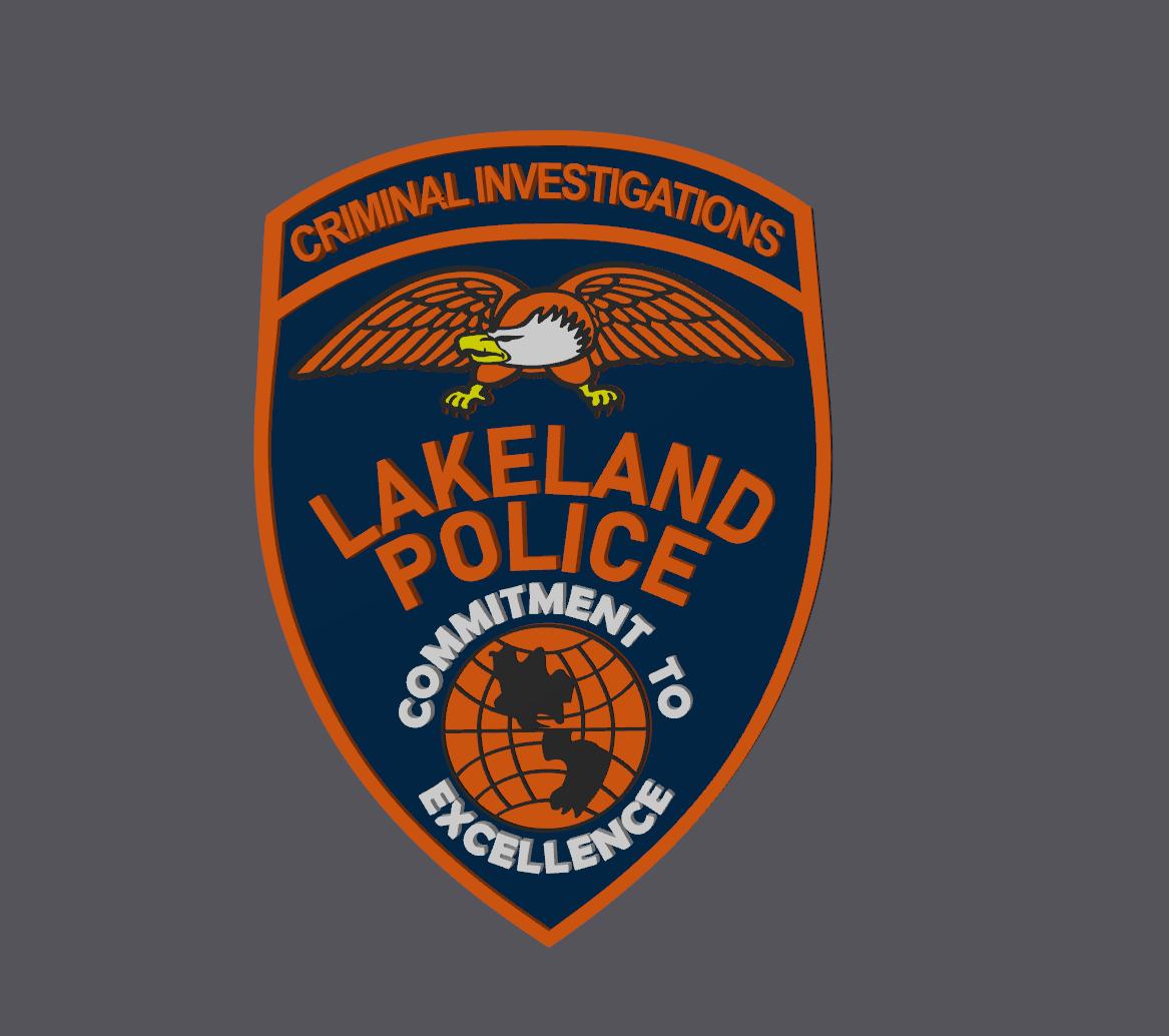 Lakeland Police Department 3D Display Plaque, First Responder Display Plaque Florida