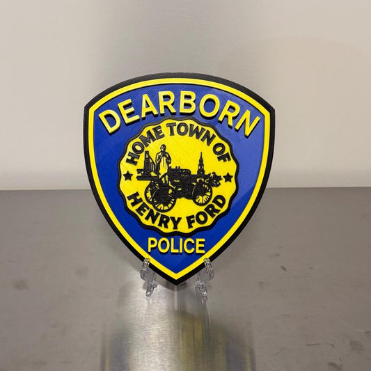Dearborn Michigan Police Department 3D Display Plaque