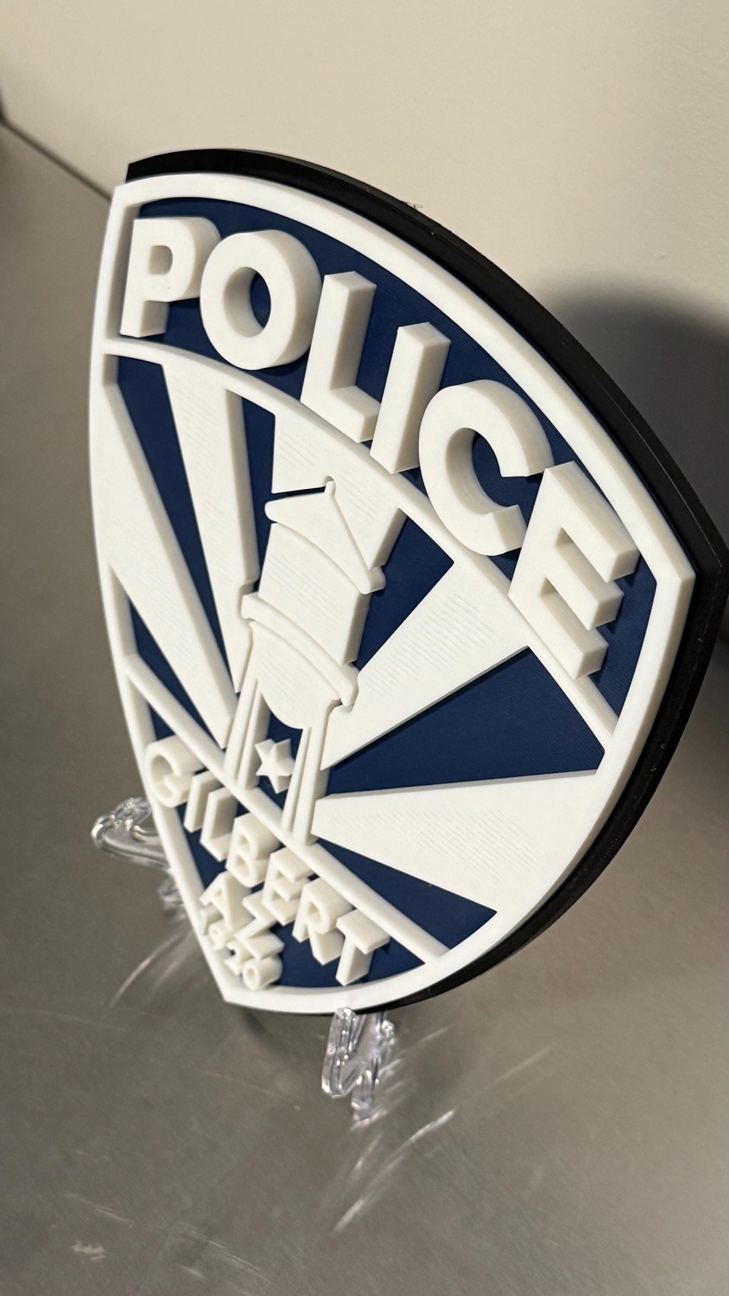 Gilbert Police Department 3D Display Plaque, First Responder Wall Art Arizona AZ