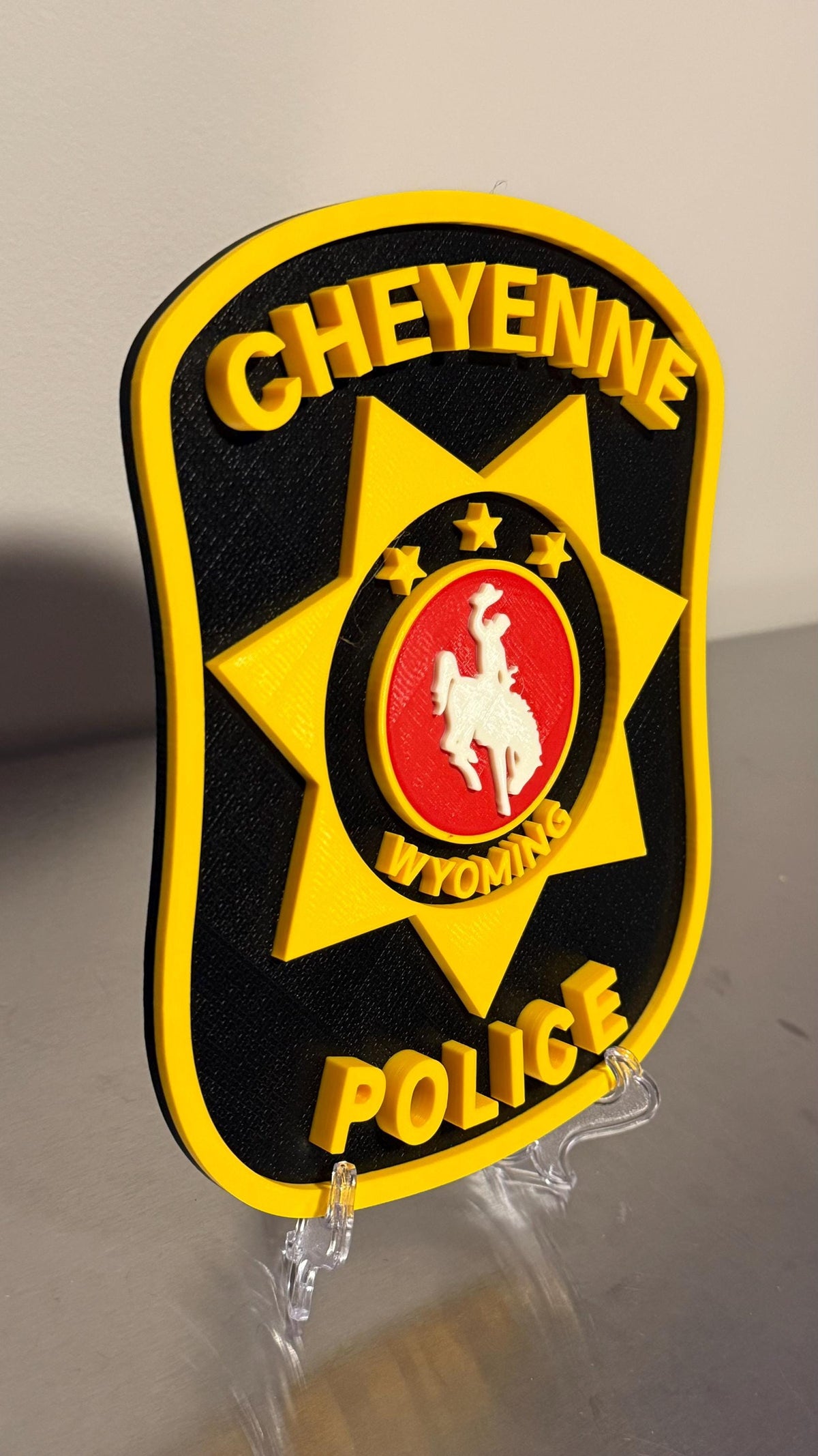 Cheyenne Police Department 3D Display Plaque, First Responder Display Plaque Wyoming