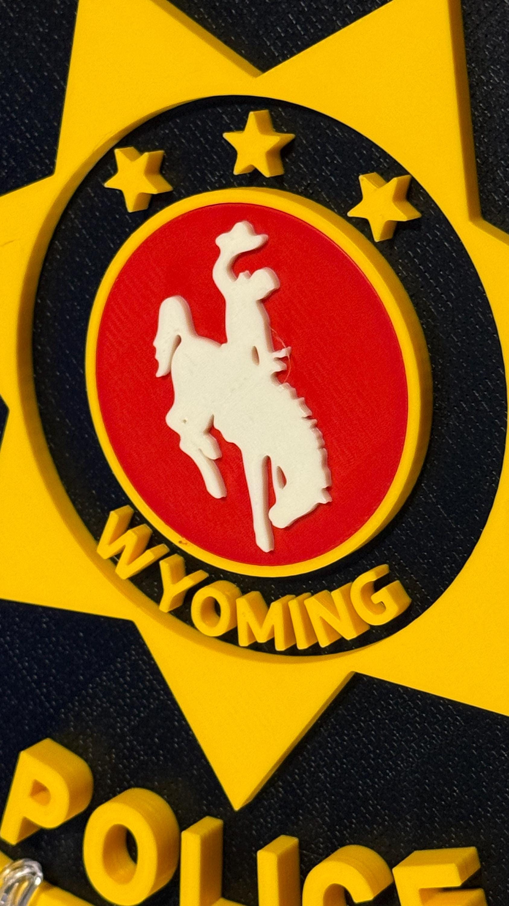 Cheyenne Police Department 3D Plaque, First Responder Wall Art Wyoming