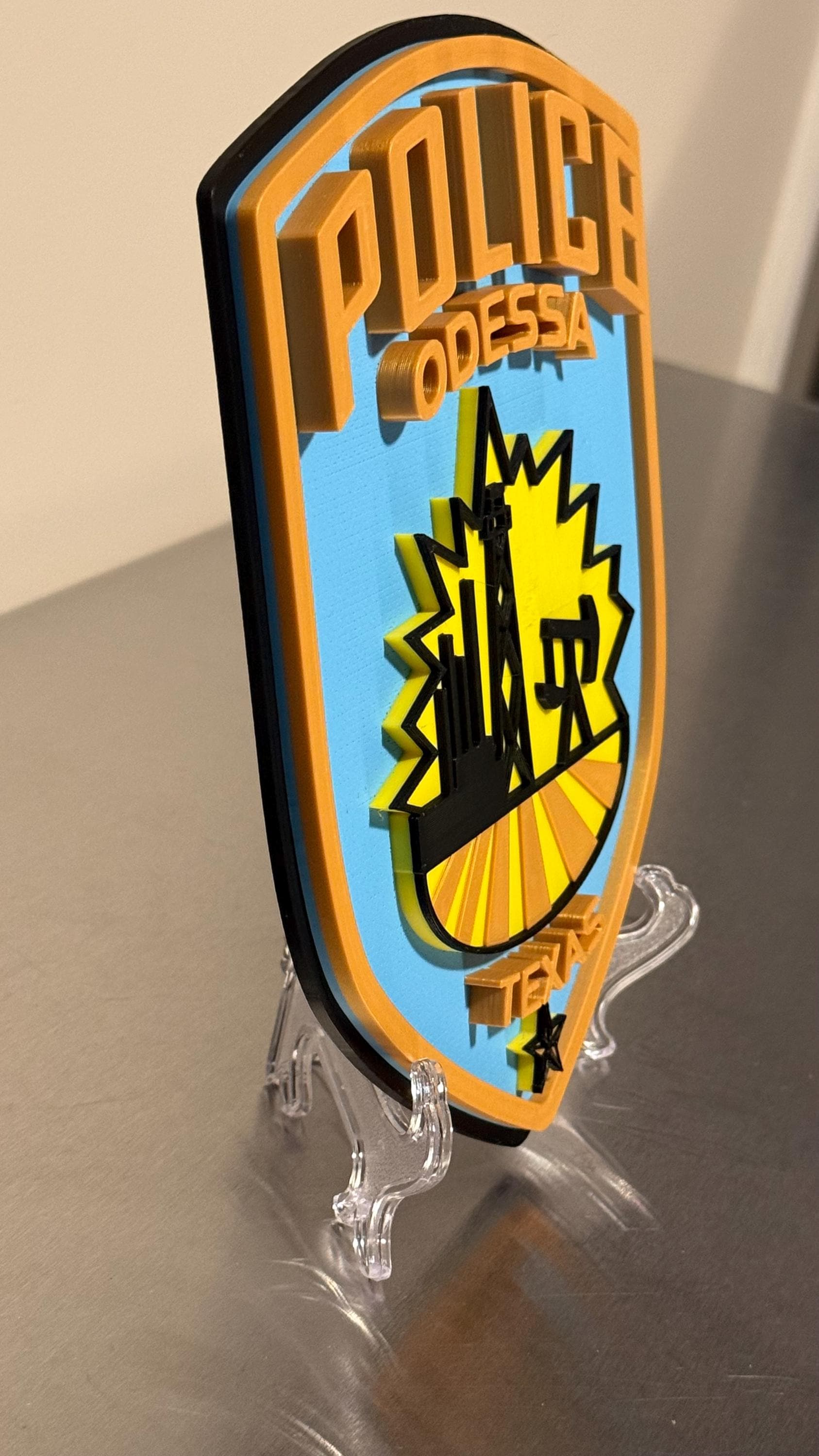 Odessa Police Department Plaque: 3D Embossed First Responder Wall Art