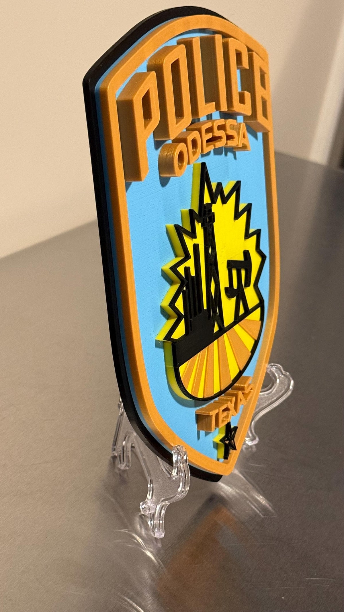 Odessa Police Department Plaque: 3D Embossed First Responder Display Plaque
