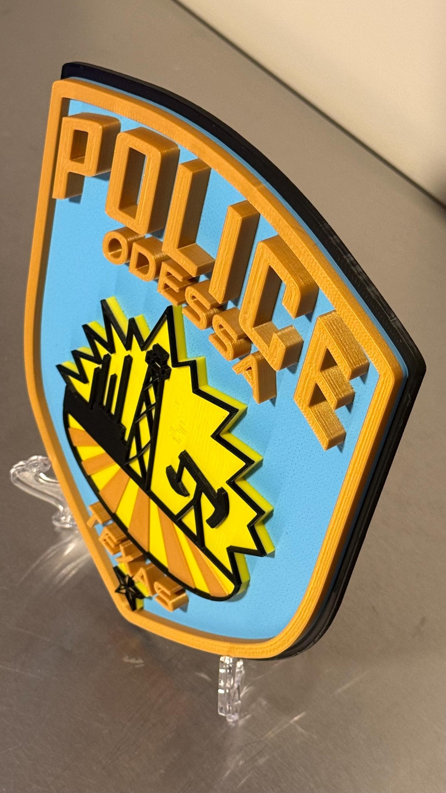 Odessa Police Department Plaque: 3D Embossed First Responder Wall Art