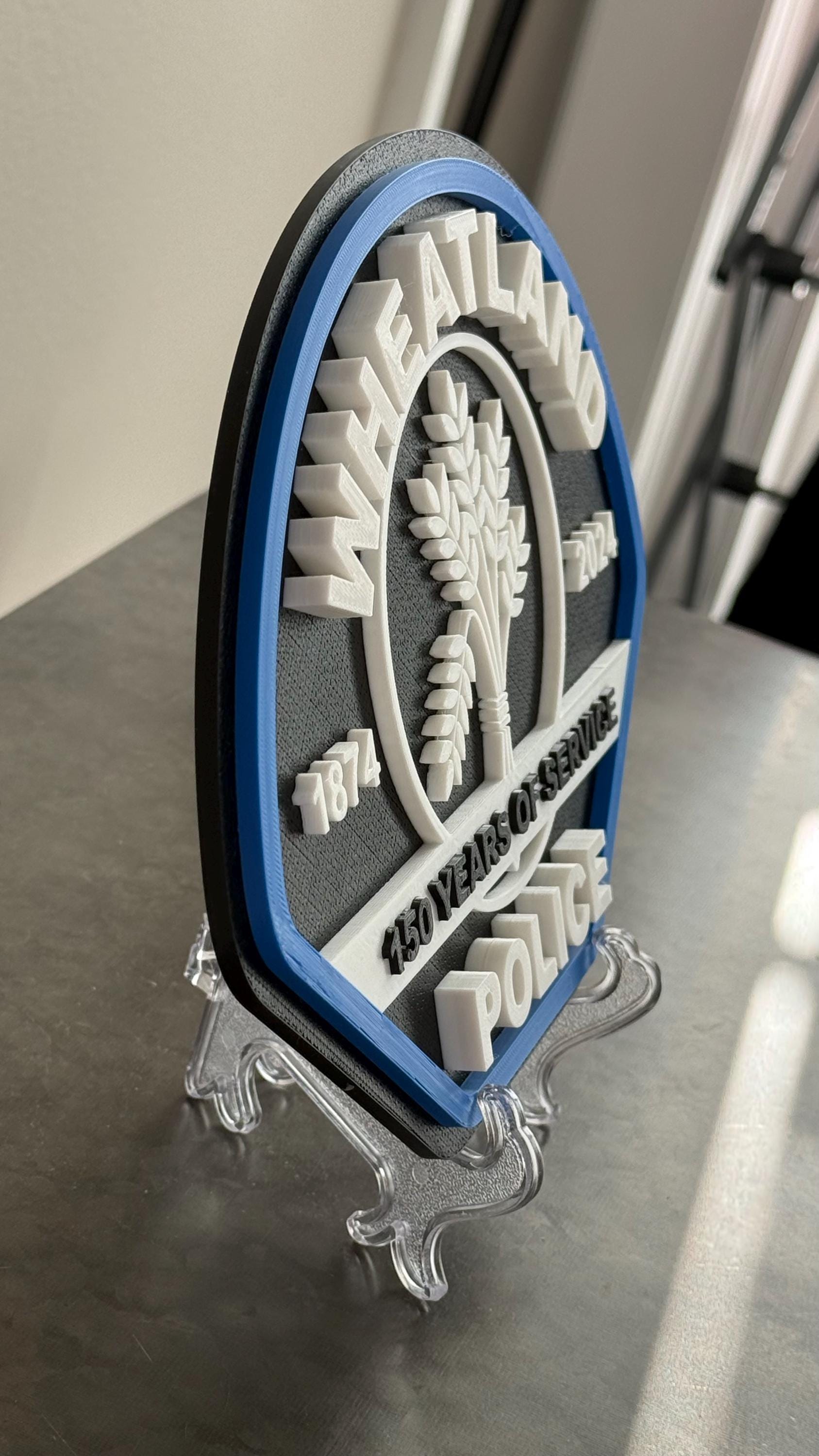 Wheatland Police Department Plaque: 3D Embossed First Responder Art California