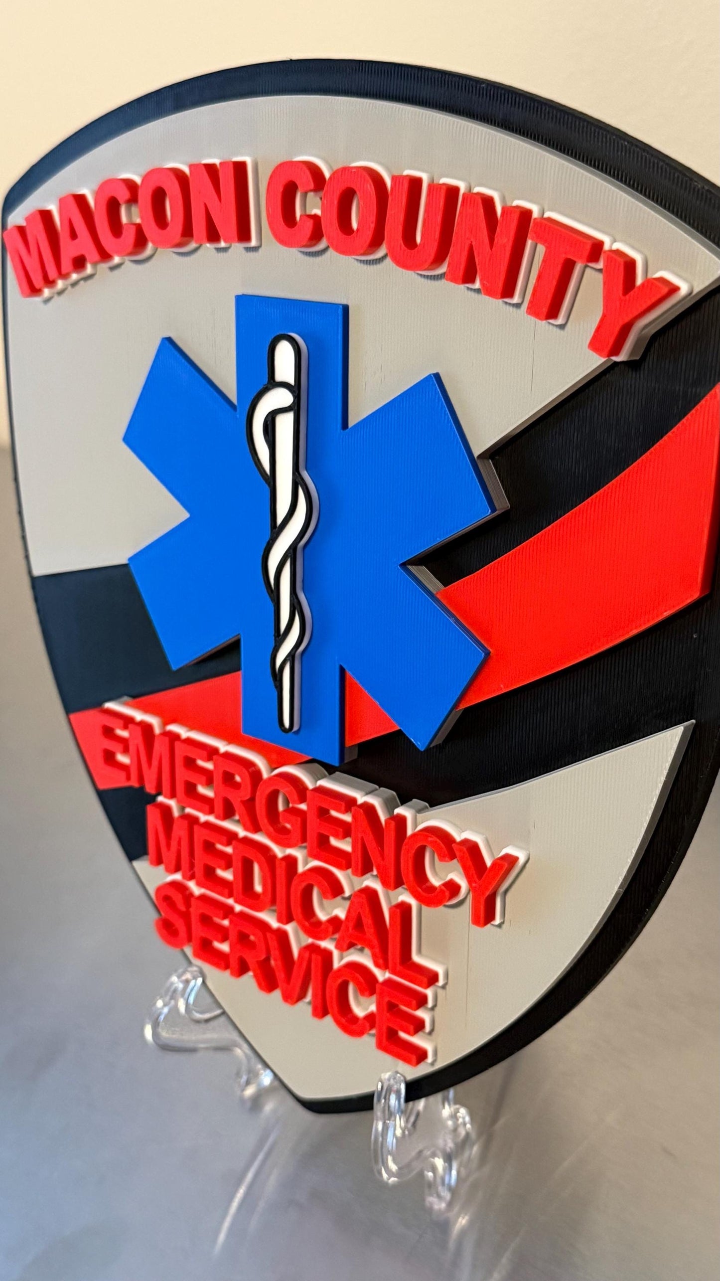 Macon County EMS 3D Plaque – First Responder Wall Decor Florida
