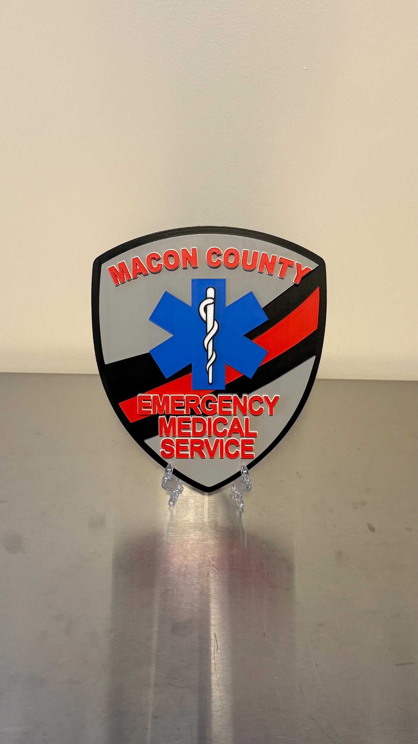 Macon County EMS 3D Plaque – First Responder Wall Decor Florida