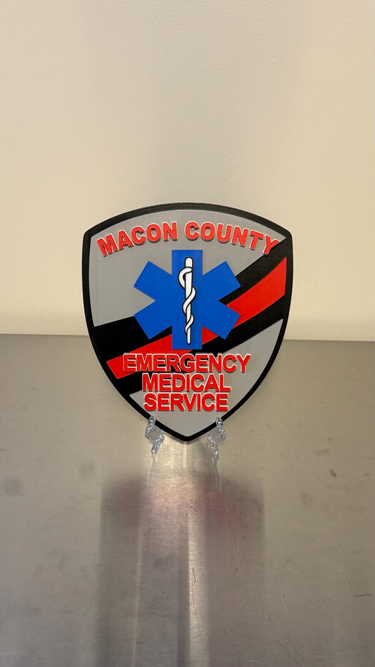 Macon County EMS 3D Plaque – First Responder Wall Decor Florida
