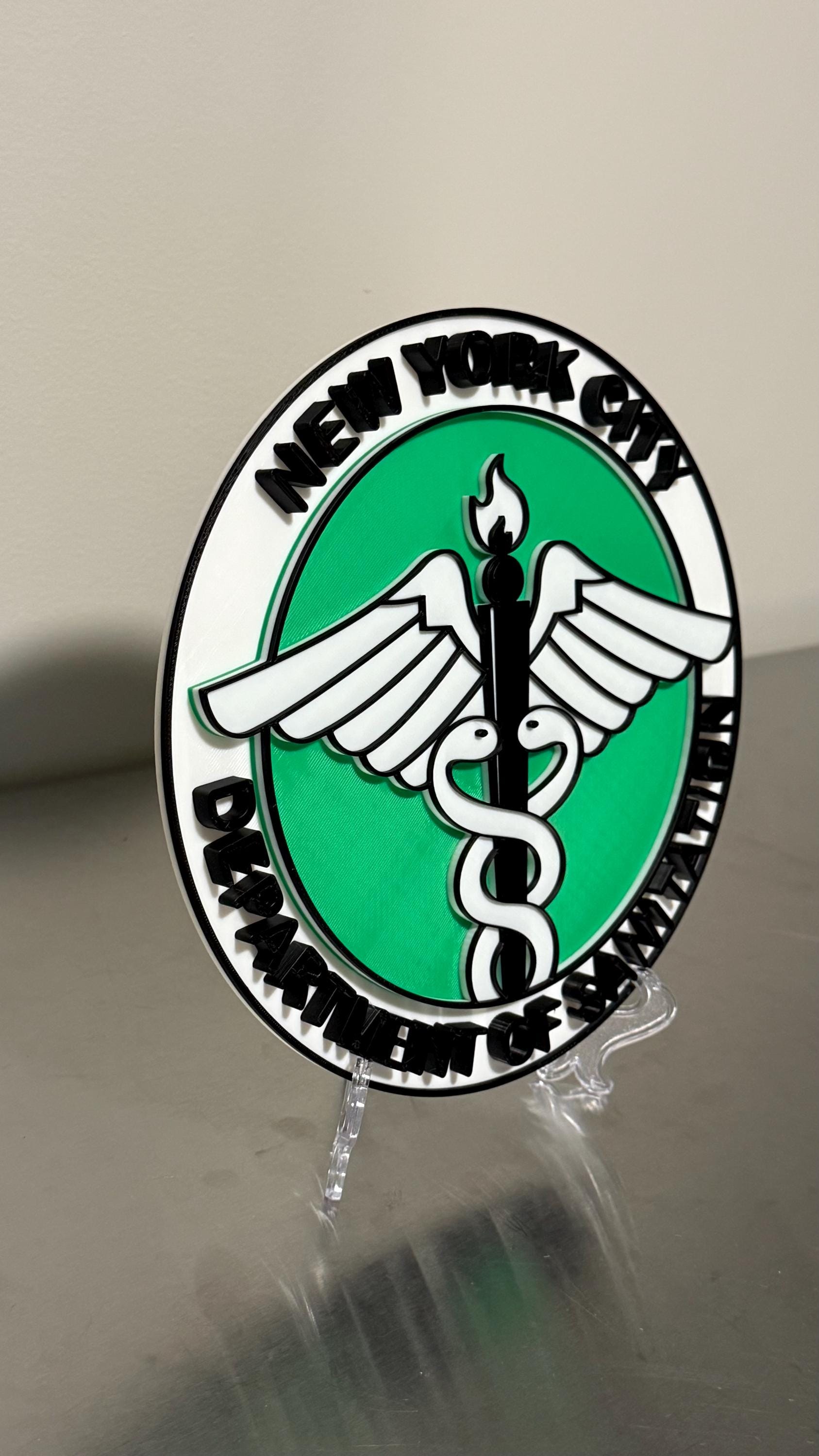 DSNY New York City Department of Sanitation 3D Plaque - First Responder Wall Art New York