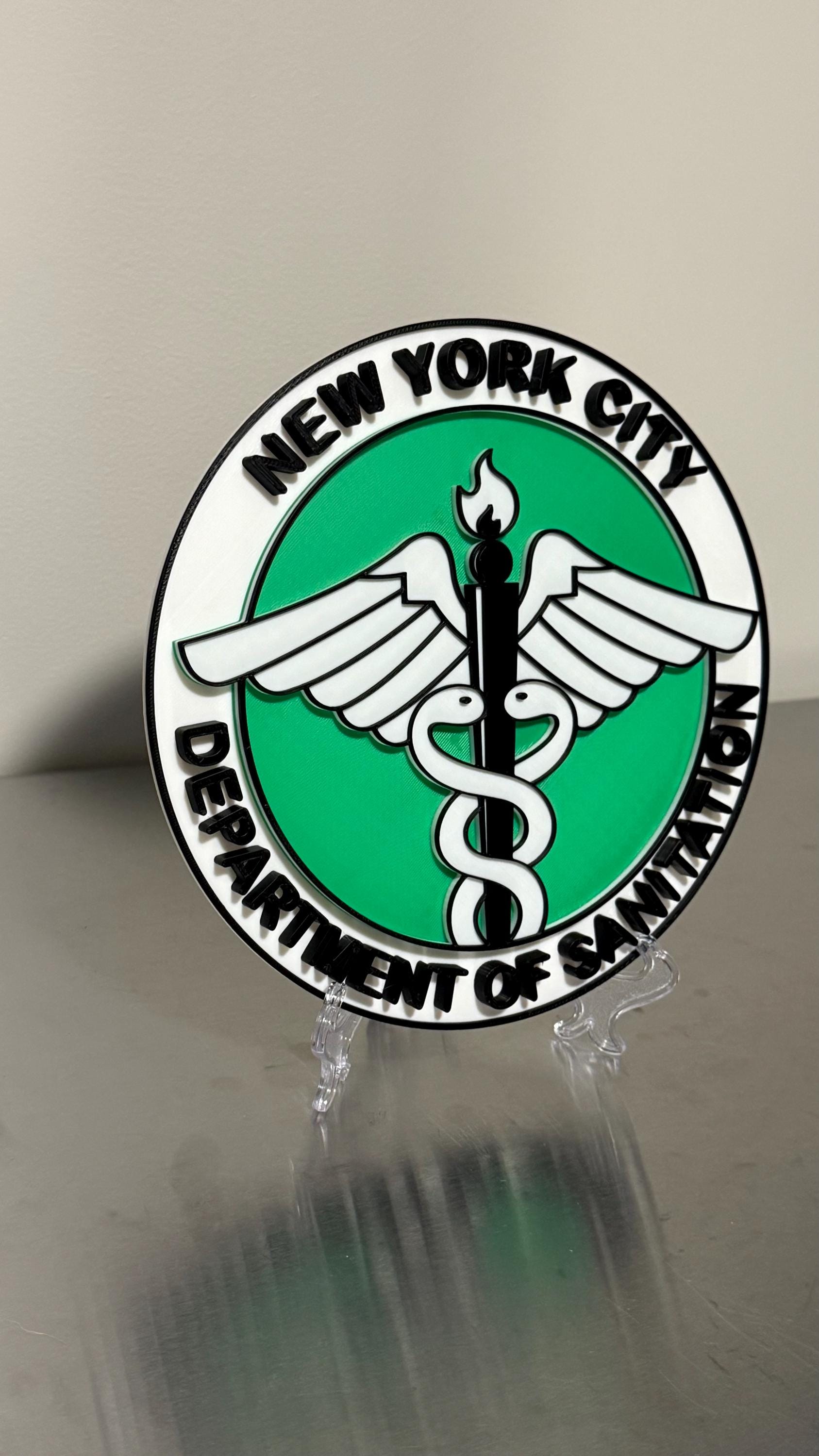 DSNY New York City Department of Sanitation 3D Plaque - First Responder Wall Art New York