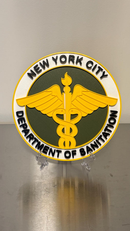 DSNY Supervisor 3D Plaque - New York City Department of Sanitation Wall Art New York