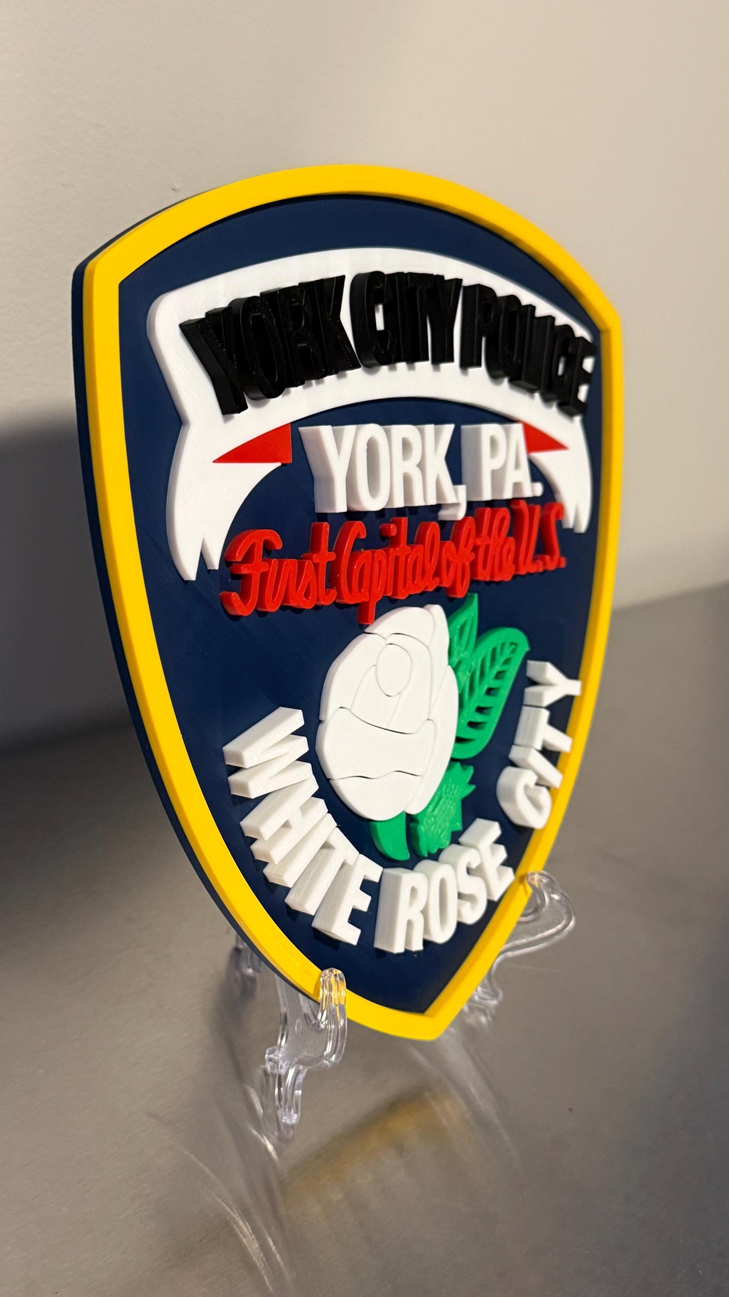 York City Police 3D Plaque - First Responder Wall Art Pennsylvania