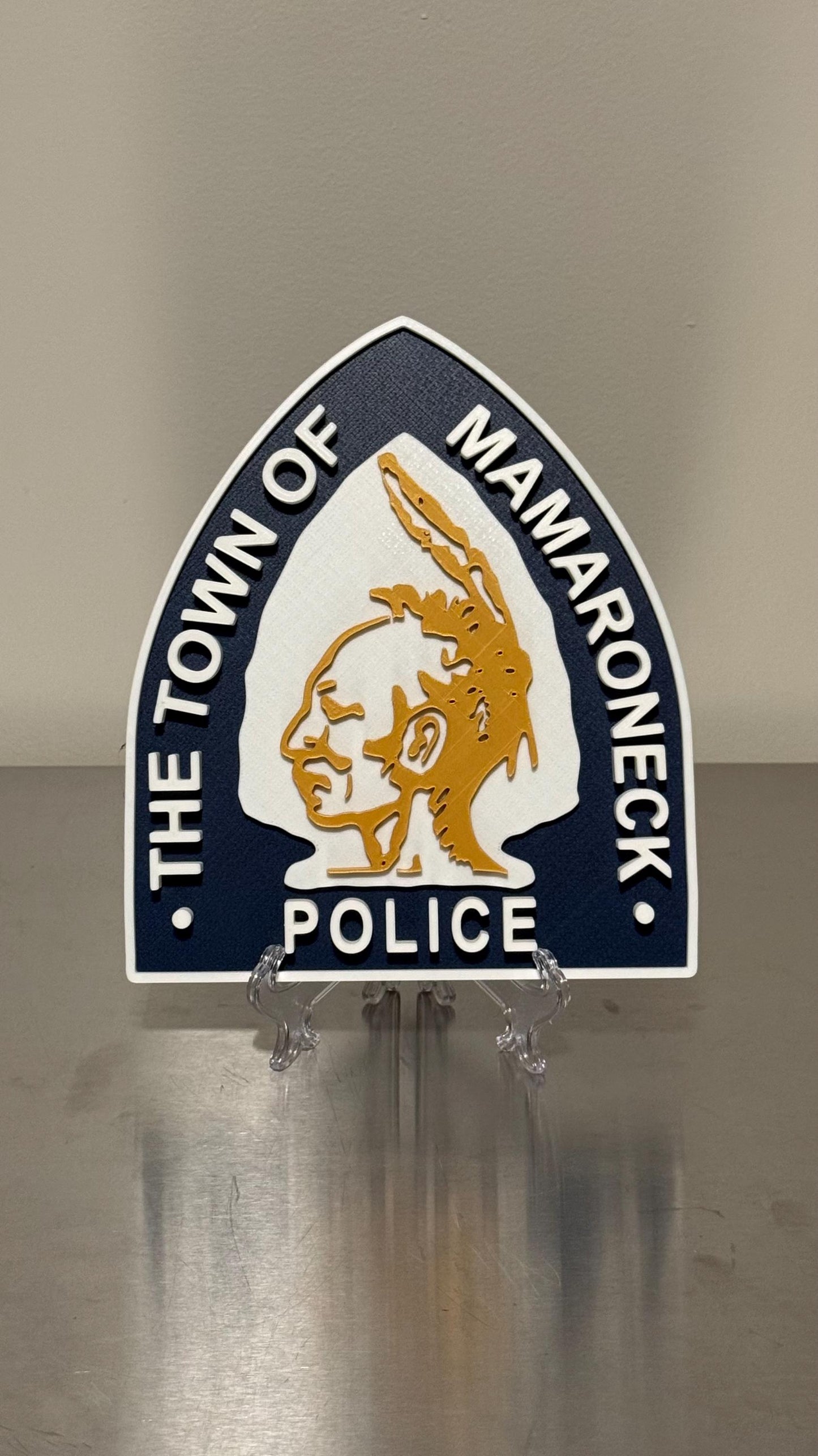 The Town Of Mamaroneck Police Department 3D Embossed Display Plaque NY Police Gift New York