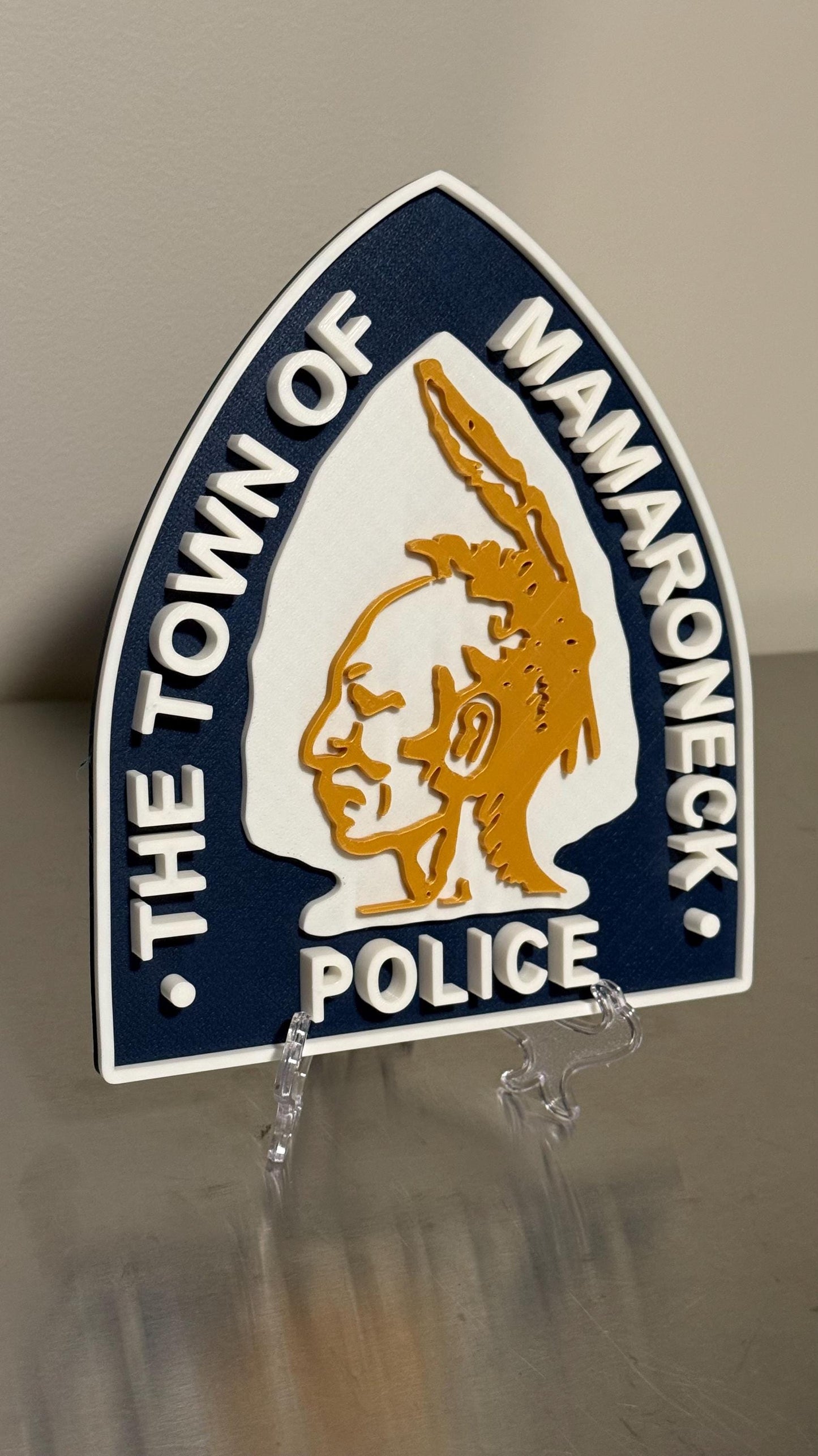The Town Of Mamaroneck Police Department 3D Embossed Display Plaque NY Police Gift New York