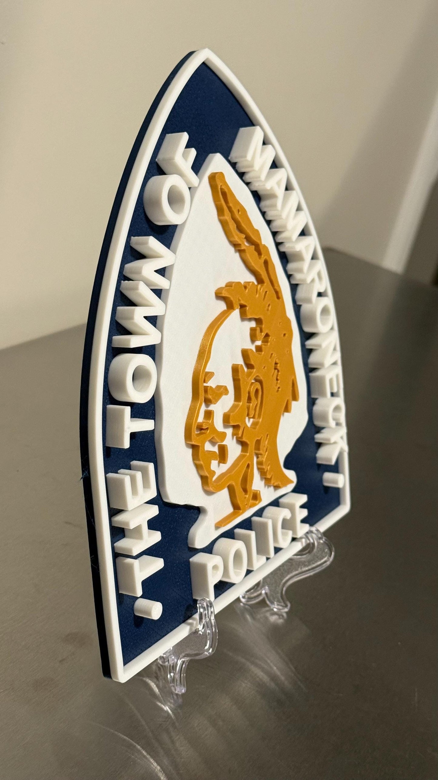 The Town Of Mamaroneck Police Department 3D Embossed Display Plaque NY Police Gift New York